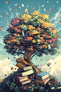 知识之树绽放智慧繁花