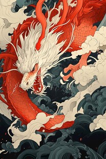 红龙须卷云海显威严