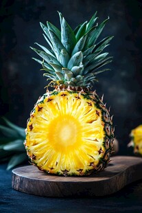 切开的新鲜菠萝