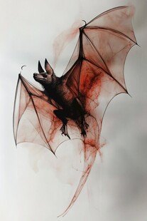 神秘飞蝠 魔幻姿态与血色特效