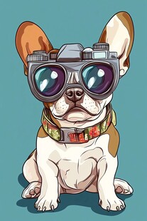 潮酷法斗戴双筒望远镜