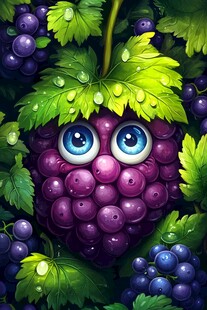 长着眼睛的紫色浆果