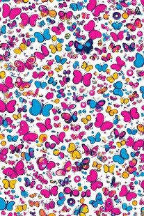 缤纷蝴蝶图案 多彩装饰风