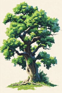 生机勃勃的参天大树