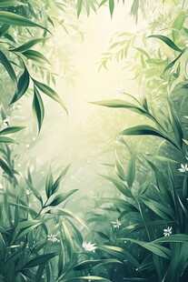 清新绿意丛林梦幻风光