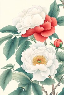 国色牡丹花卉图