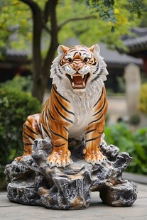 陶瓷老虎摆件 栩栩如生