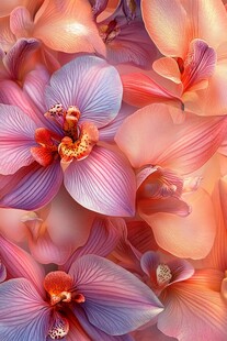 多彩兰花绽放绚丽之美
