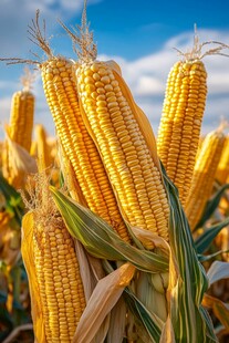 金黄饱满的成熟玉米