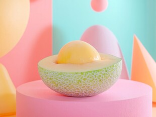蜜瓜创意摆拍 清新视觉享受