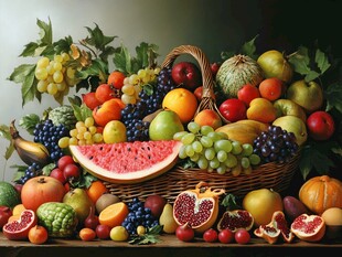 缤纷水果篮 色彩盛宴