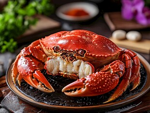 清蒸大螃蟹 美味诱人