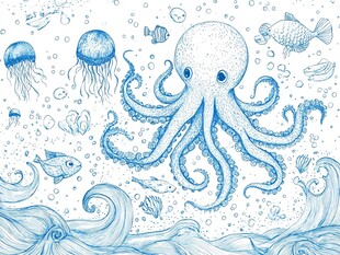 海洋章鱼与小伙伴们