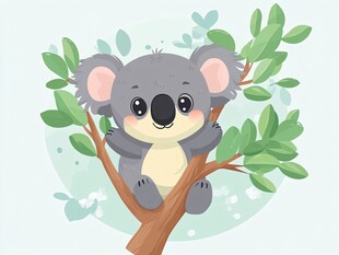 树上的可爱考拉