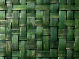 翠绿竹编纹理精美图案