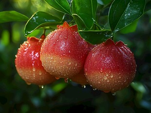 带露红果挂枝头