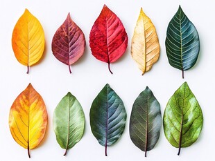 多彩秋叶展示自然之美