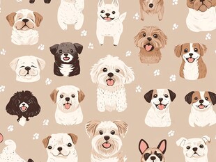 可爱狗狗图案背景图