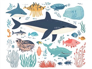 海洋生物插画大集合