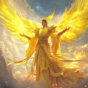 金色羽翼神祇傲然屹立