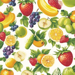 缤纷水果无缝图案设计