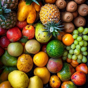 多彩缤纷的各类新鲜水果