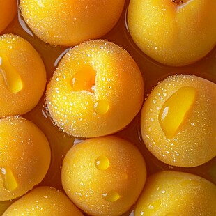 金黄诱人的多汁杏子