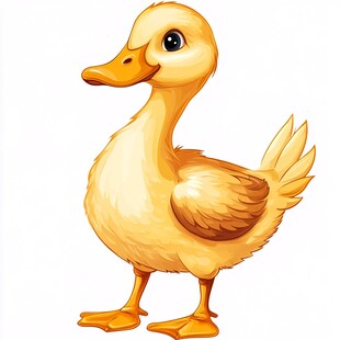 可爱小黄鸭插画