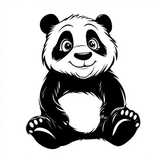 可爱熊猫卡通形象