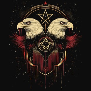 双头鹰神秘图腾艺术图案