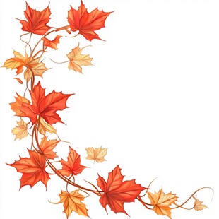 秋季枫叶装饰角