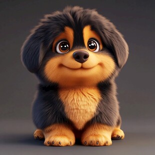 可爱萌趣的毛绒小狗