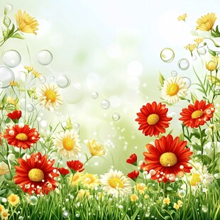 春日花海梦幻泡泡图景