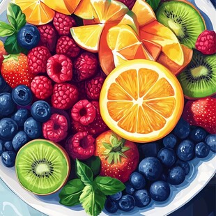 缤纷水果盘 开启活力美味