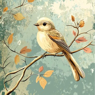 栖息枝头的小鸟