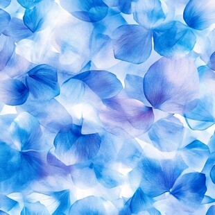 梦幻蓝紫花瓣水彩背景图