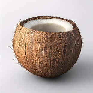 开口的新鲜椰子