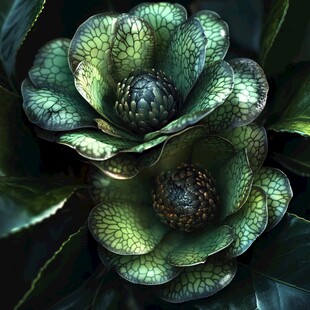 奇幻绿植 独特花纹的神秘花朵