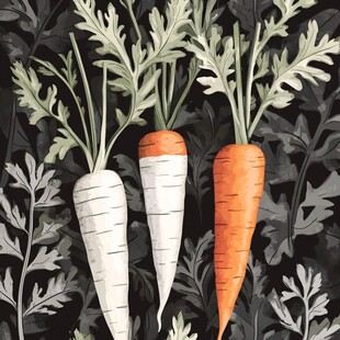 三色胡萝卜插画图案