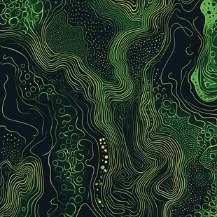 1 墨绿线条抽象纹理图案