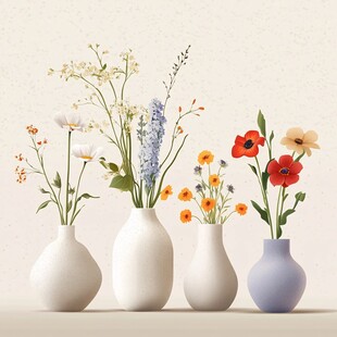 花瓶插花装饰 清新自然风