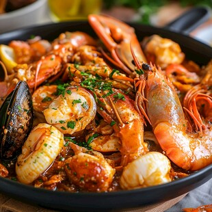海鲜大杂烩 美味诱人