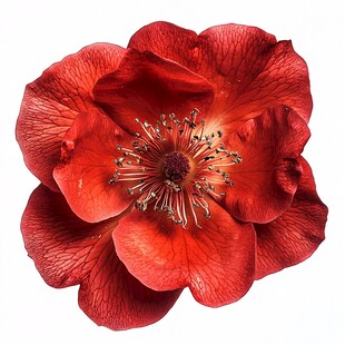 鲜艳红玫瑰特写