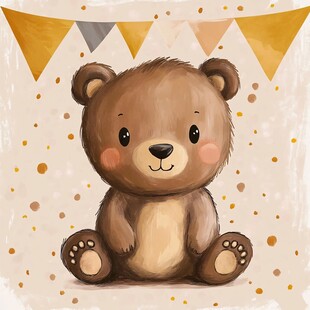 可爱小熊插画 童趣满满