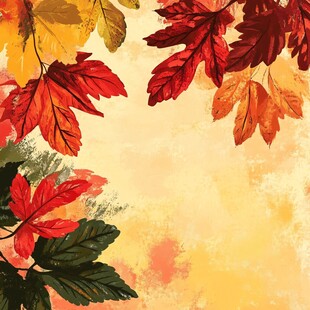 秋日枫叶绘就梦幻背景