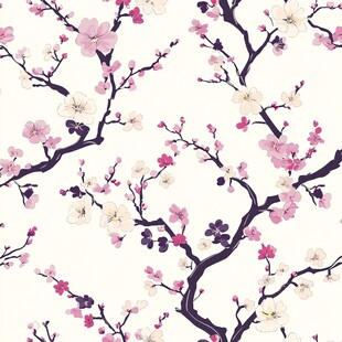 樱花烂漫图案背景