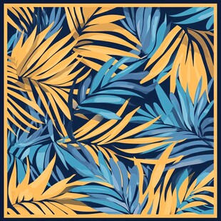 热带风情叶状图案背景