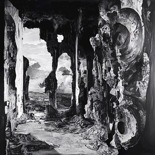 废弃房间的破败艺术景象