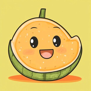 可爱卡通甜瓜形象
