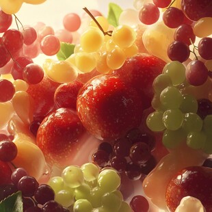 缤纷多彩的新鲜水果组合